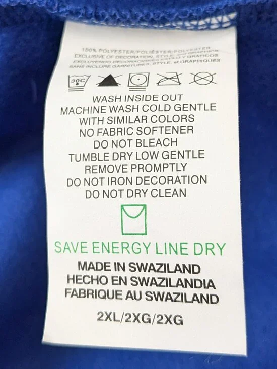 NEW YORK GIANTS Twilled Stitched NEW YORK GIANTS Hooded Sweatshirt Size 2XL NWT - Picture 11 of 12